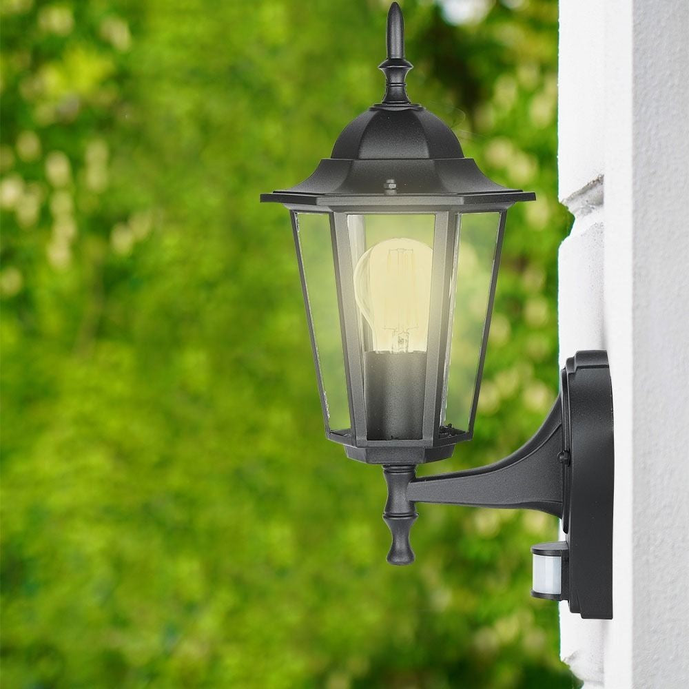 V-Tac udendørs væglampe med sensor - IP44, E27 fatning, uden lyskilde – 3 års producentgaranti