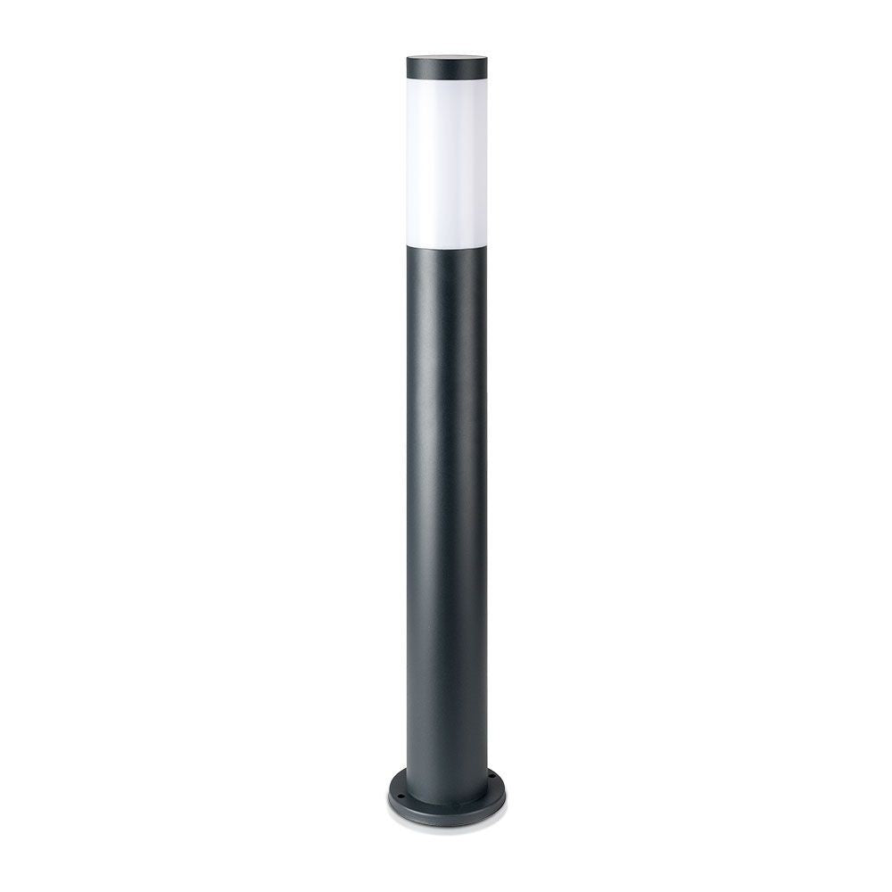 V-Tac grå havelampe, rustfri - 80 cm, IP44 udendørs, E27 fatning, uden lyskilde - 230V