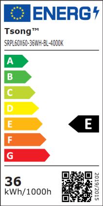 60x60 5000K LED panel - 36W, flimmerfri, hvid kant