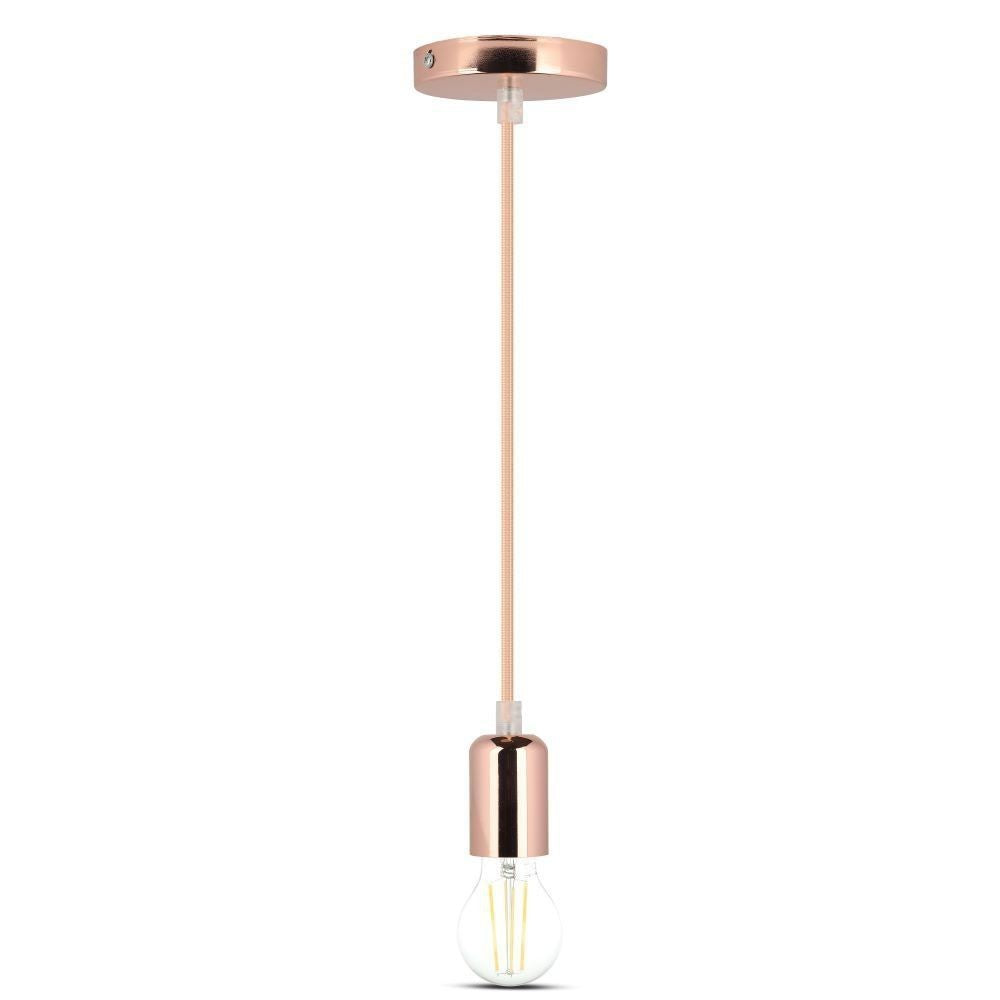 V-Tac lampefatning - Rose guld, E27 (Maks. 60W)