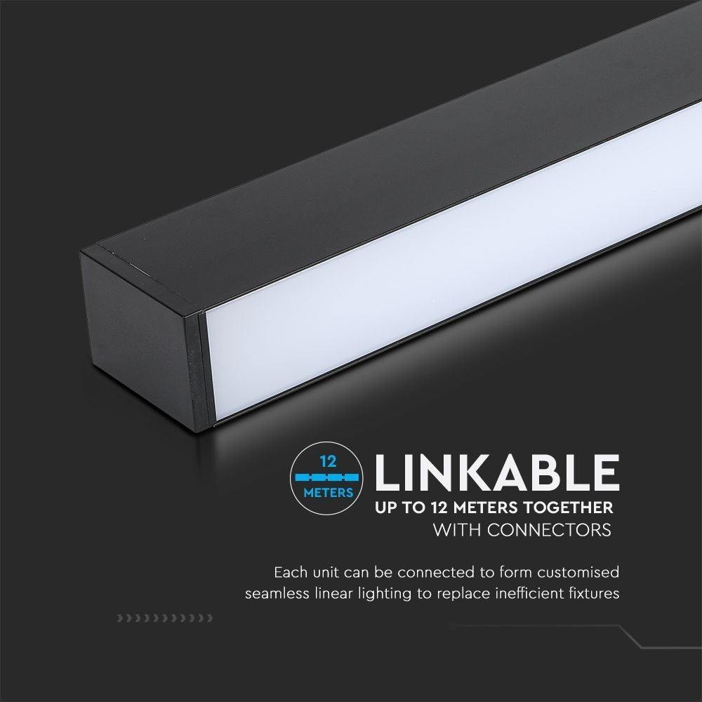 V-Tac 40W LED nedhængt loftarmatur inkl. lyskilde - 120cm, 230V, 1-10V dæmpbar, UGR 19