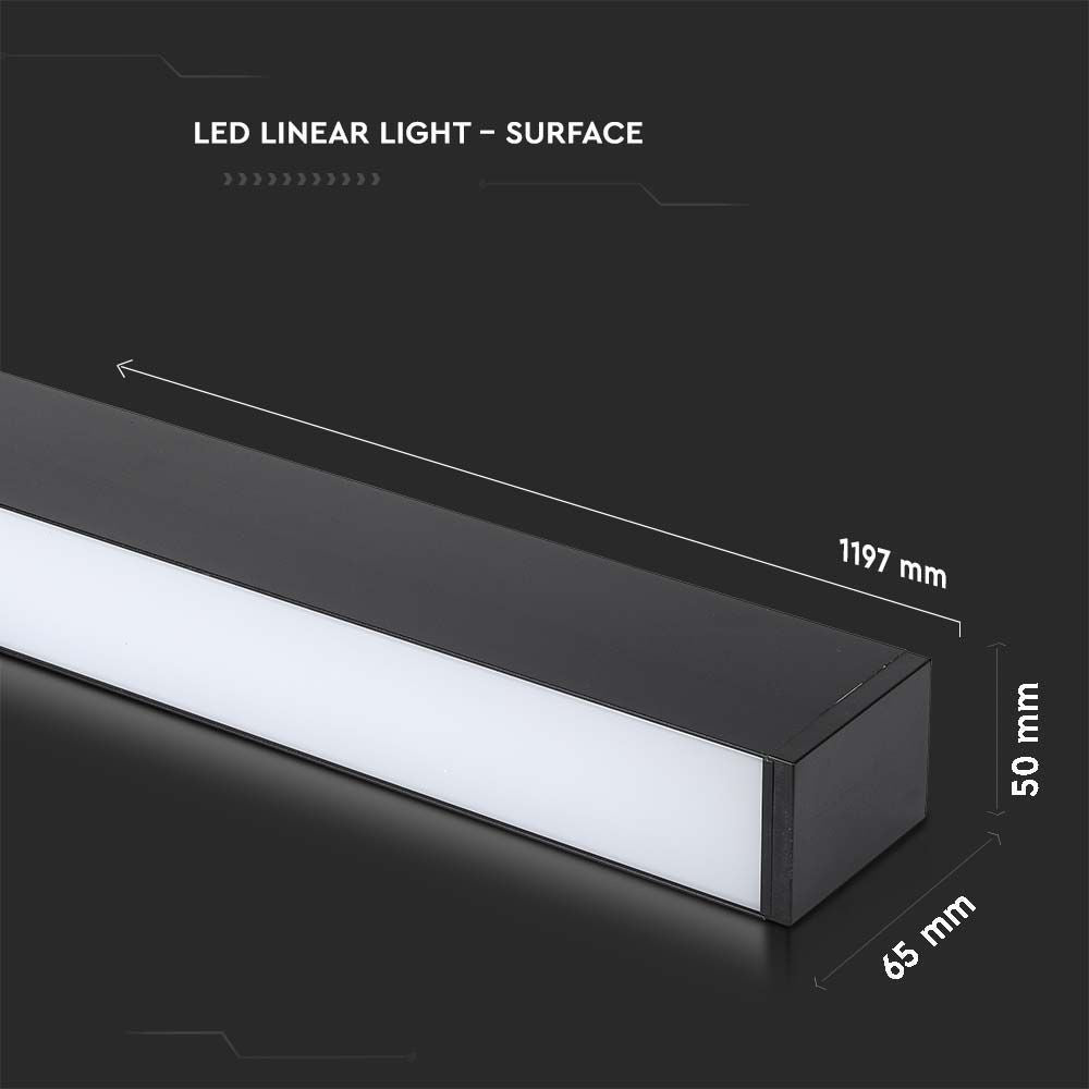 V-Tac 40W LED nedhængt loftarmatur inkl. lyskilde - 120cm, 230V, 1-10V dæmpbar, UGR 19