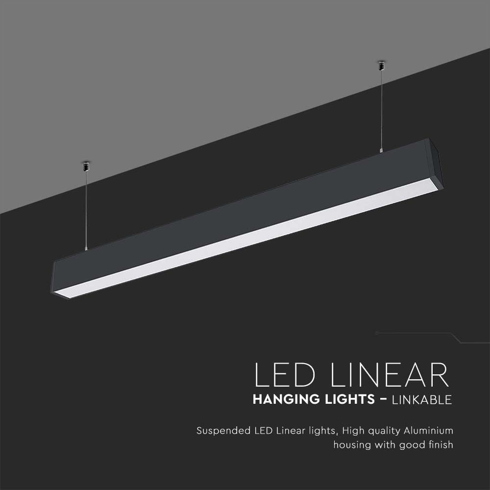 V-Tac 40W LED nedhængt loftarmatur inkl. lyskilde - 120cm, 230V, 1-10V dæmpbar, UGR 19