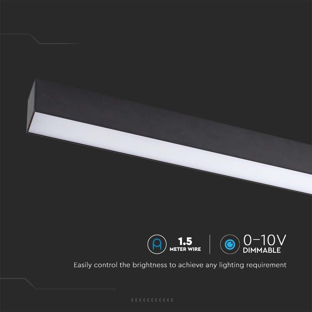 V-Tac 40W LED nedhængt loftarmatur inkl. lyskilde - 120cm, 230V, 1-10V dæmpbar, UGR 19