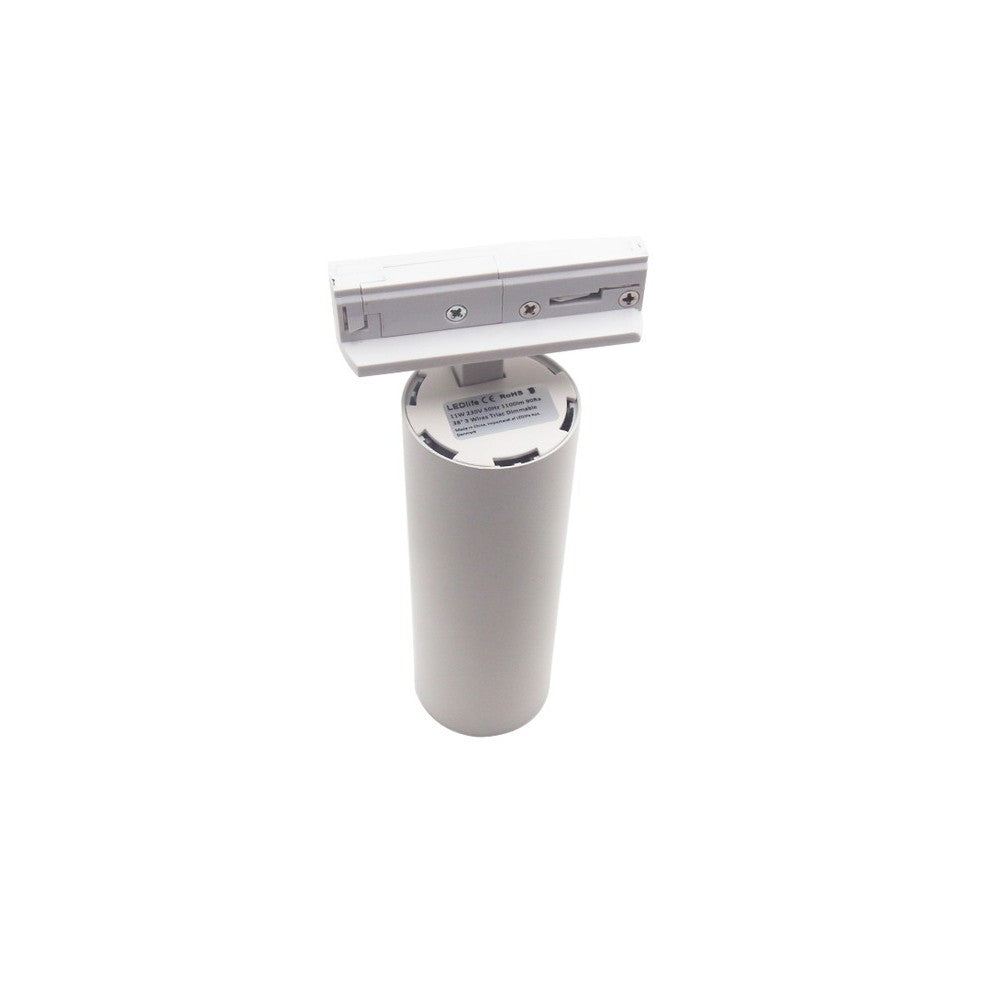 LEDlife 12W hvid skinnespot - Dæmpbar, RA 90, 1-faset (11W, 230V, 1100lm)