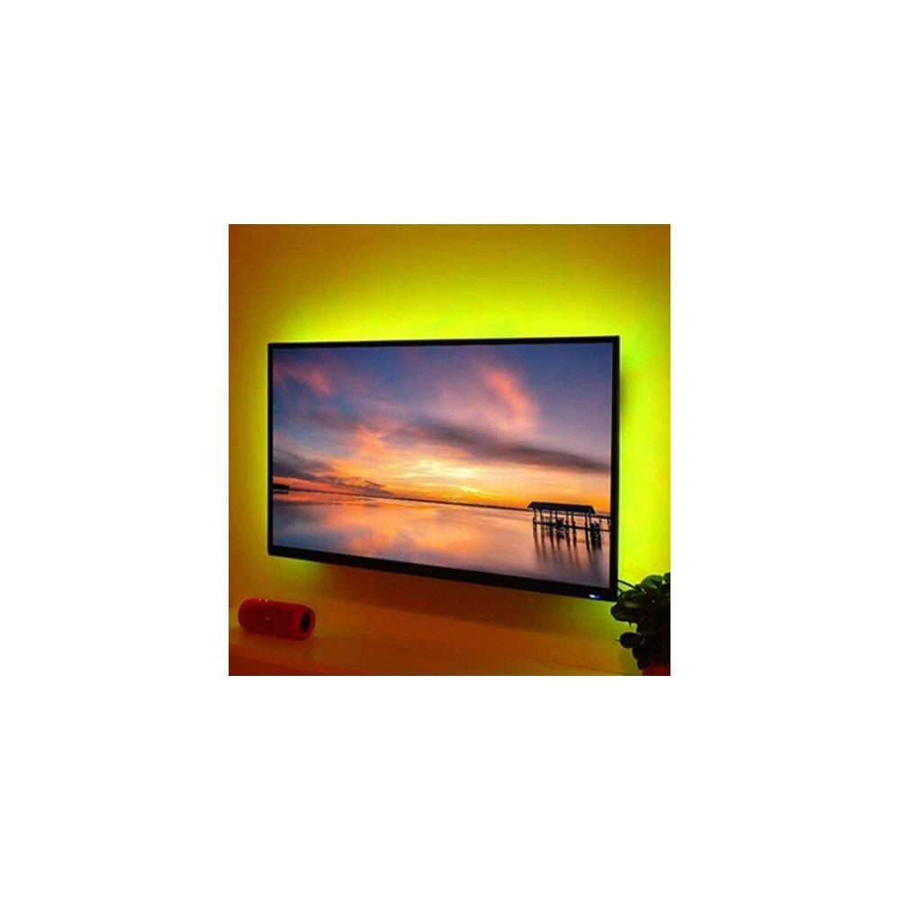 USB RGB LED strip til TV og PC - Inkl. controller og fjernbetjening