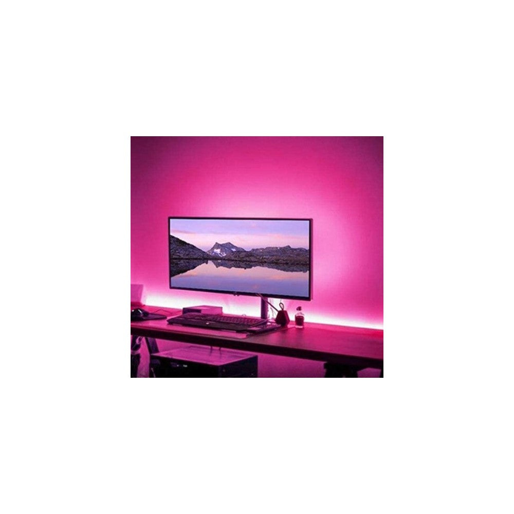 USB RGB LED strip til TV og PC - Inkl. controller og fjernbetjening
