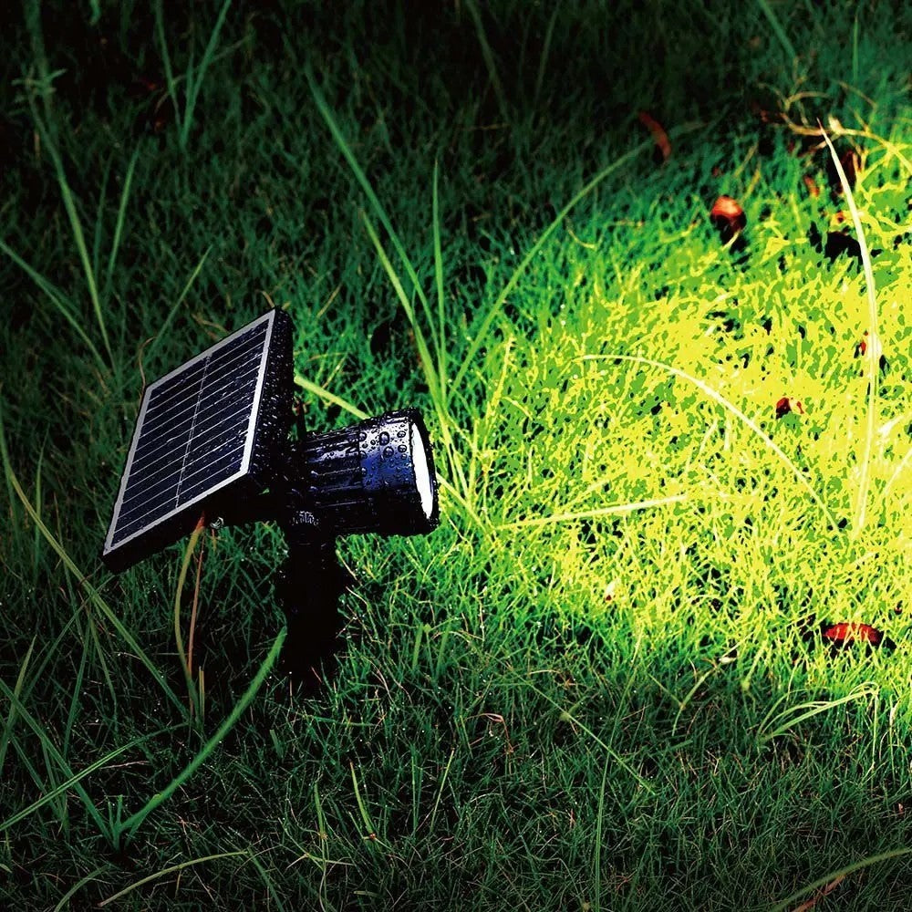 Sort V-Tac solcelle havelampe med spyd - COB LED, 40lm, RA80, IP65