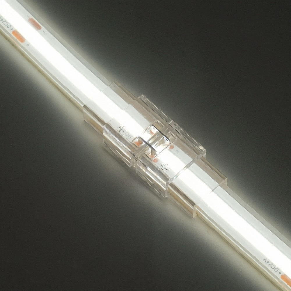 Vandtæt samler til LED strip - 8mm, enkeltfarvet, IP68, 5V-24V