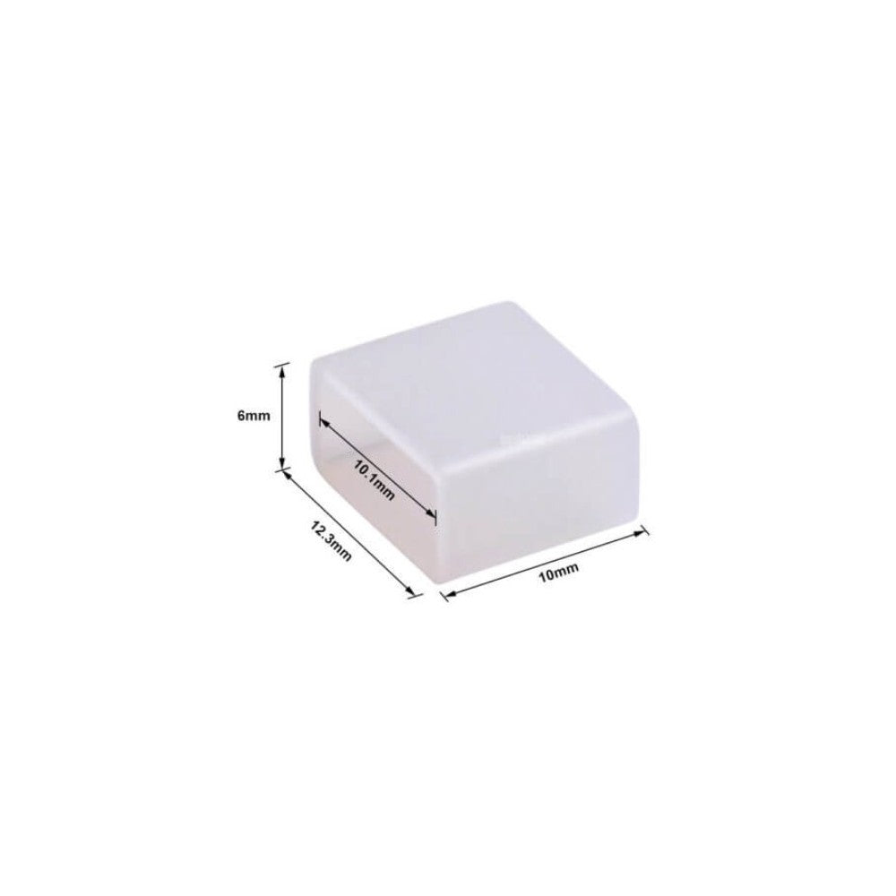 Silikone endeprop til LED strip - 10mm, vandtæt IP68