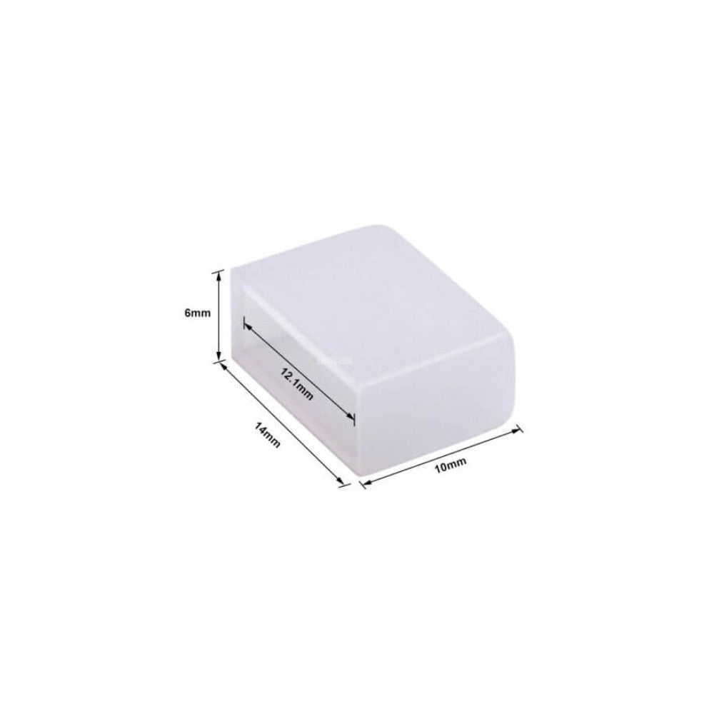 Silikone endeprop til LED strip - 12mm, IP67 og IP68 vandtæt