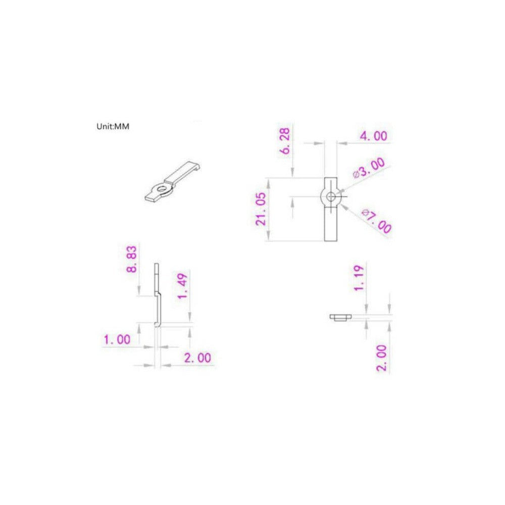 20 stk. Monteringsklips til LED strip - 8mm, passer til IP20 strips