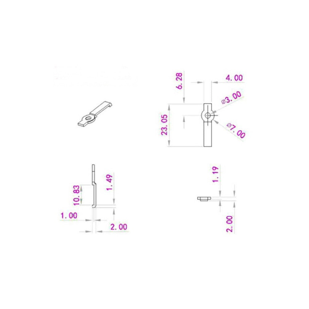 20 stk. klare monteringsklips til LED strip - 10mm, kompatible med IP20 strips