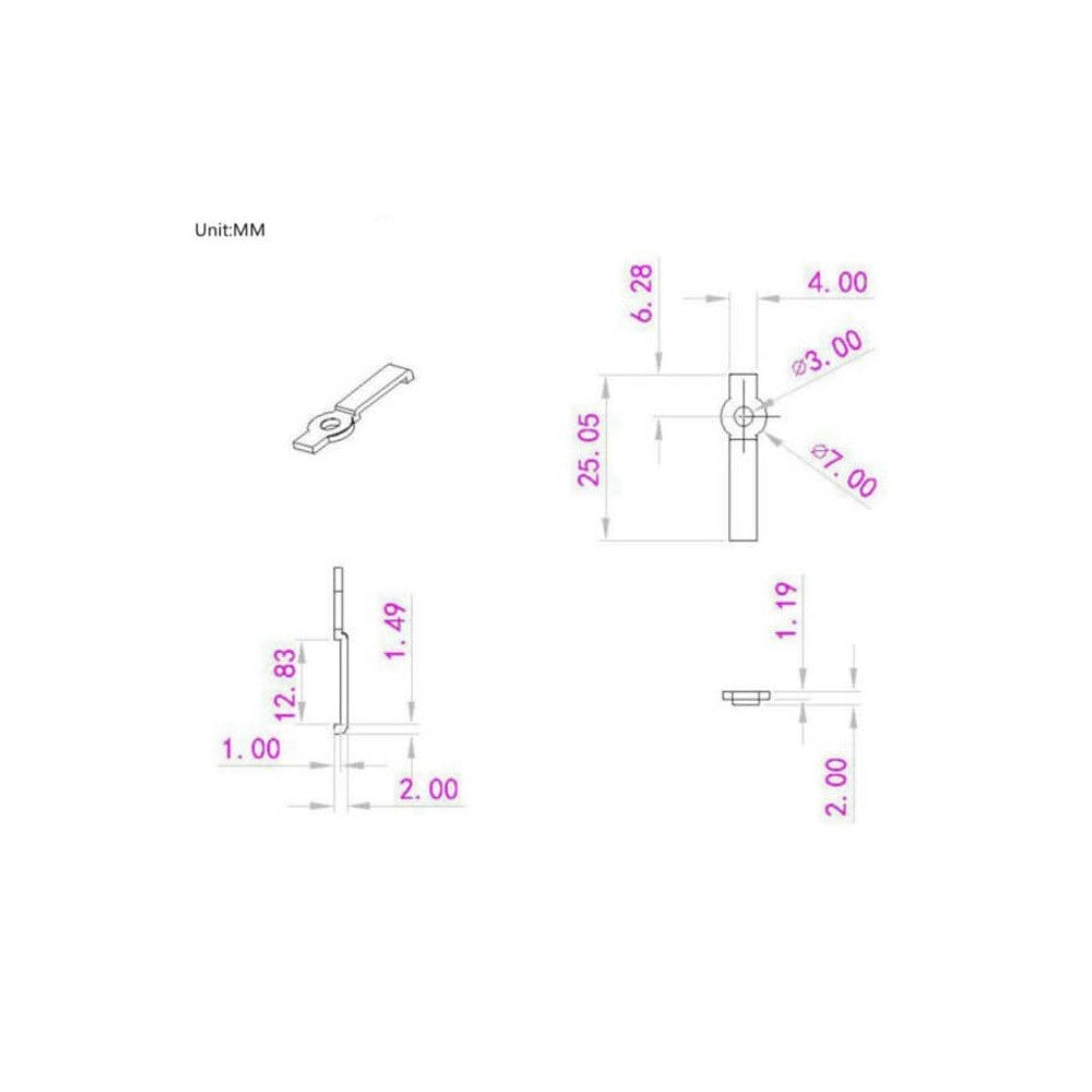 20 stk. monteringsklips til LED strip - 12mm, passer til IP20 strips (klare)
