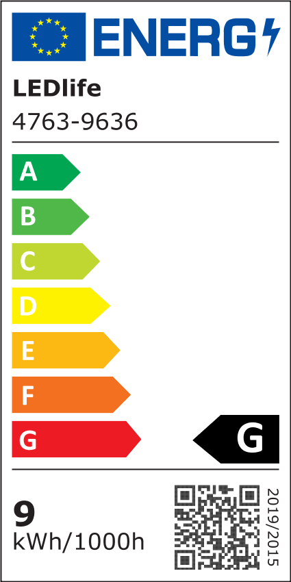 1 meter LED skabsbelysning - 6mm høj, 12V, 9W, med endeprop, 700lm, RA82