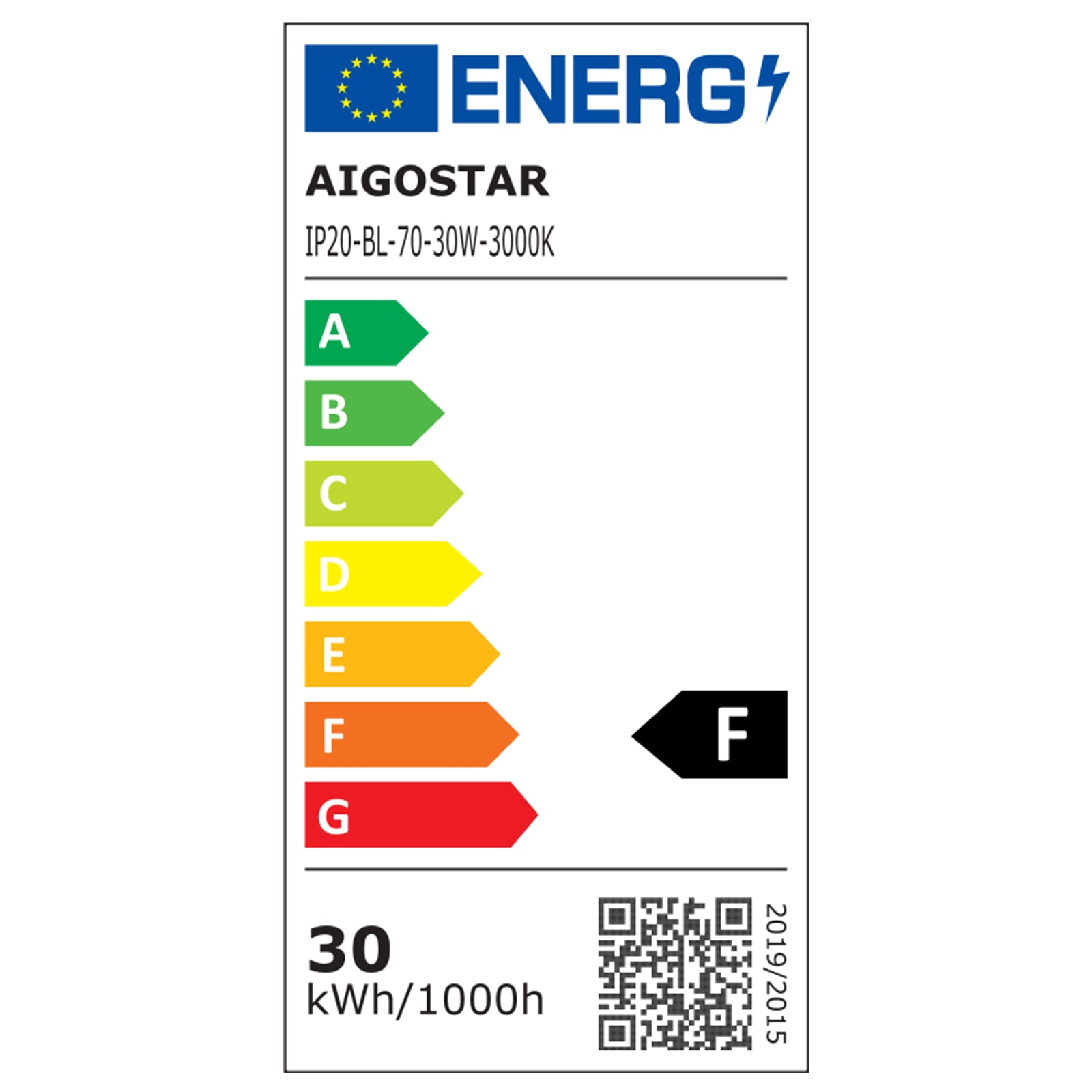 Aigostar 30W LED Armatur - 90 cm, 230V, Erstatter 200W, 2490lm, RA80