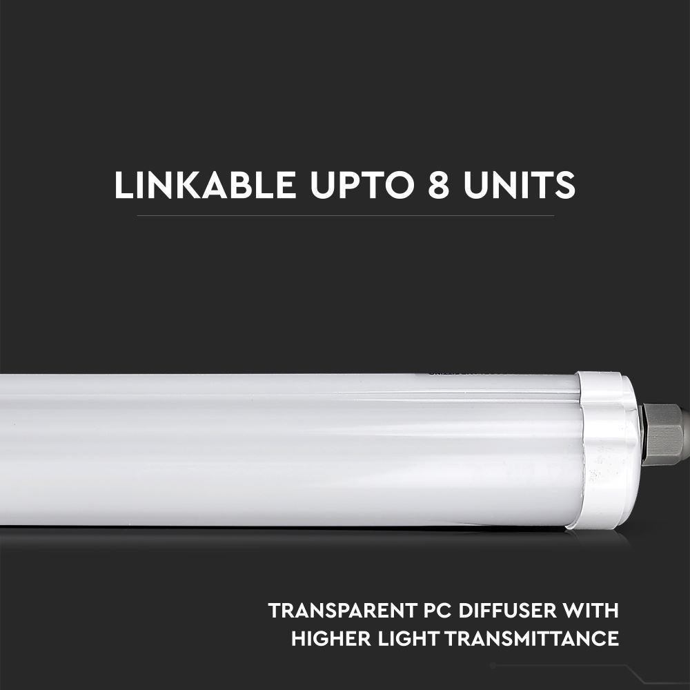 V-Tac vandtæt LED-armatur 120 cm - 36W, 4320lm, RA80, IP65