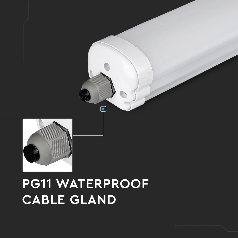 V-Tac vandtæt LED-armatur 120 cm - 36W, 4320lm, RA80, IP65