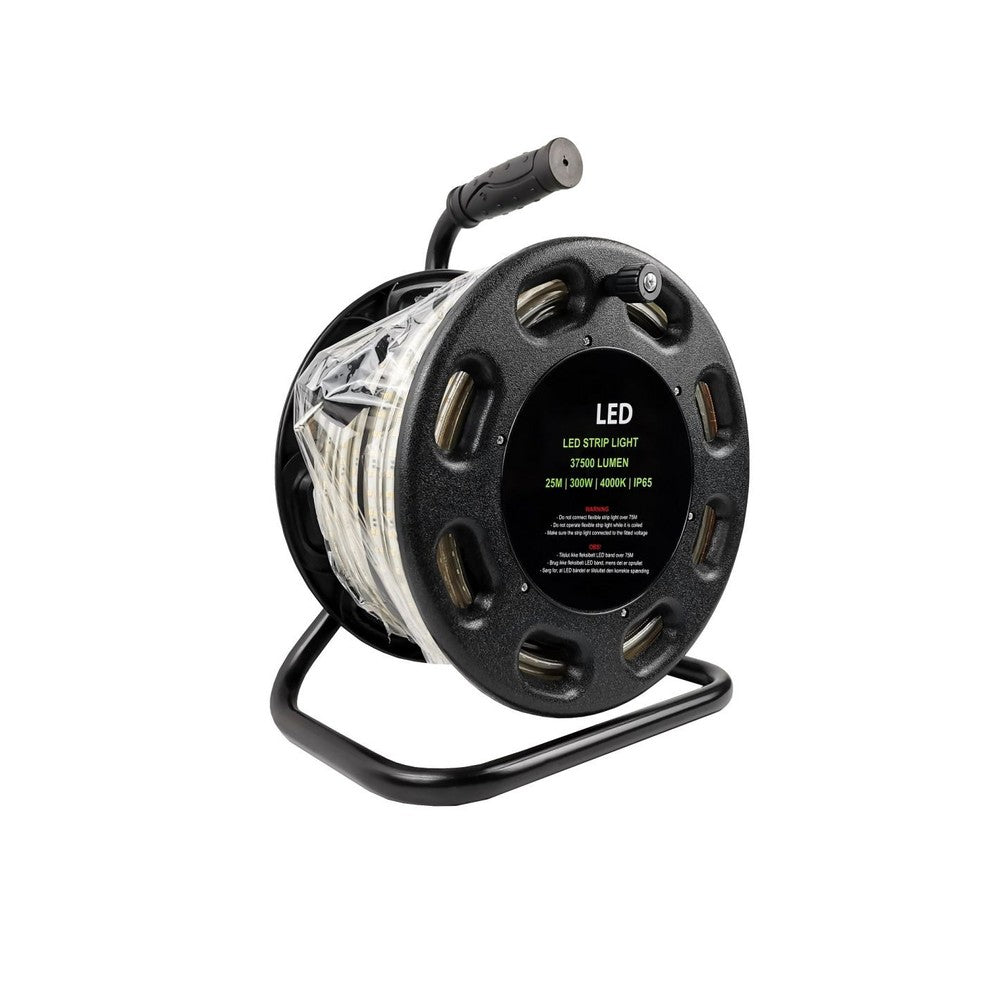 Arbejdslys tromle 25m - 230V, 300W, neutral hvid, IP65 - 37500lm