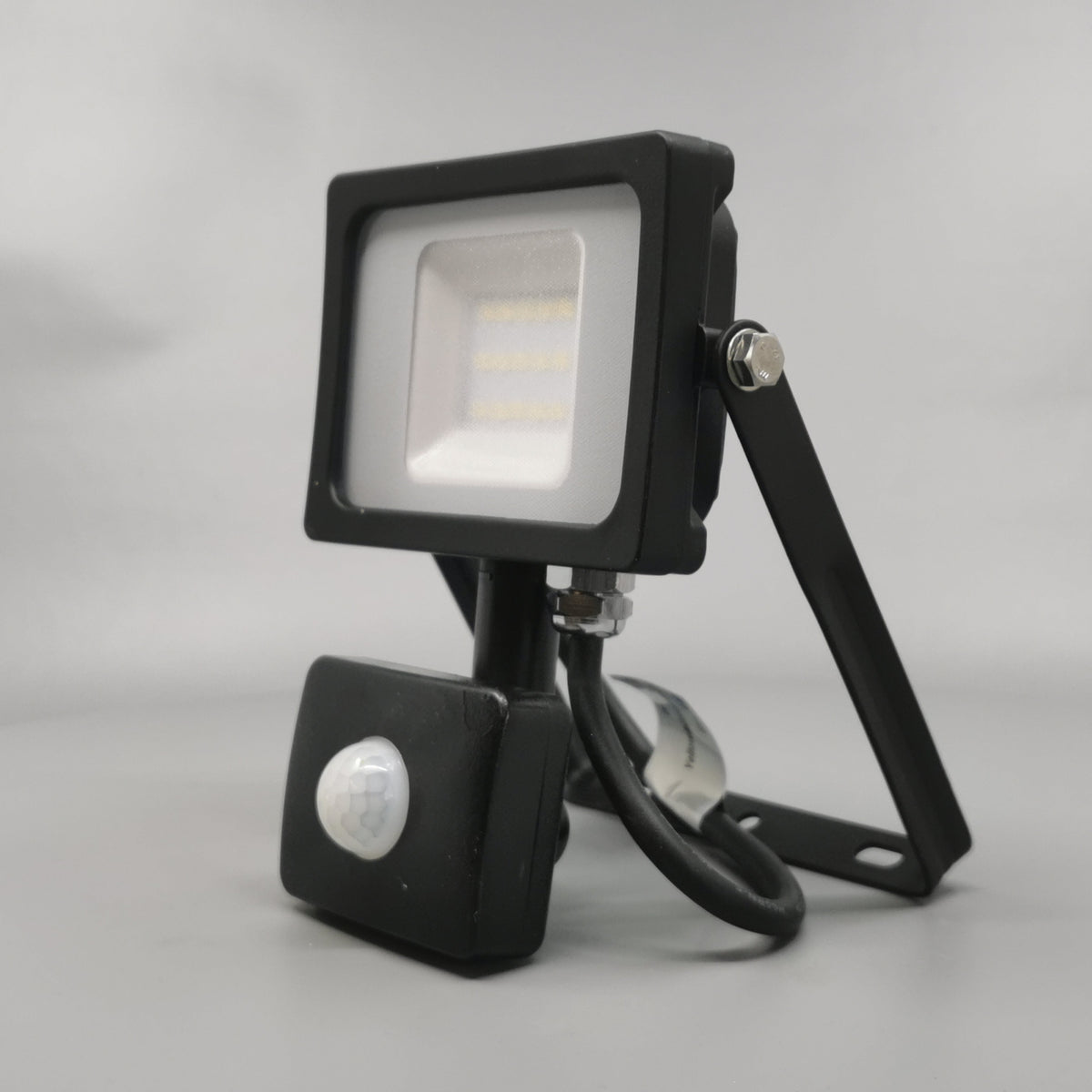 10W LED slim projektør m. sensor 4500K sort (360° frame 4)