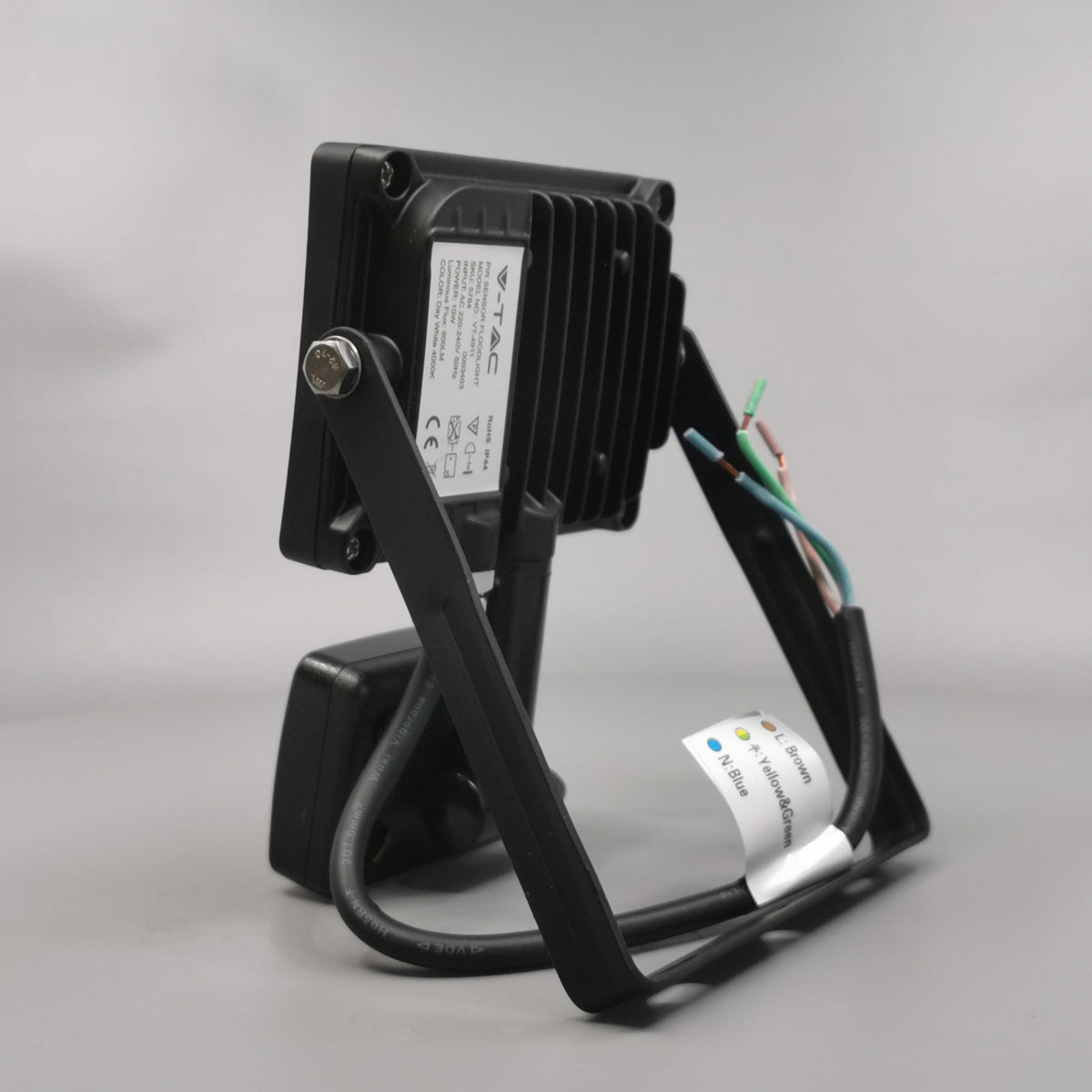 10W LED slim projektør m. sensor 4500K sort (360° frame 9)