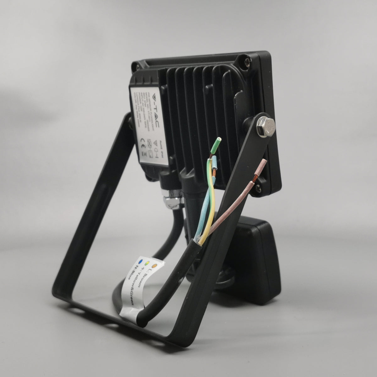 10W LED slim projektør m. sensor 4500K sort (360° frame 16)