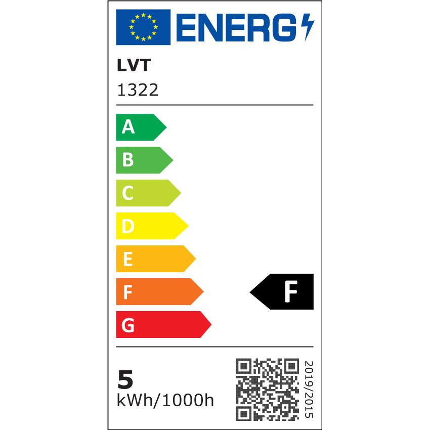 5 stk 1W LED pærer - ST14, COB filament, E27, 230V, 60lm, RA80