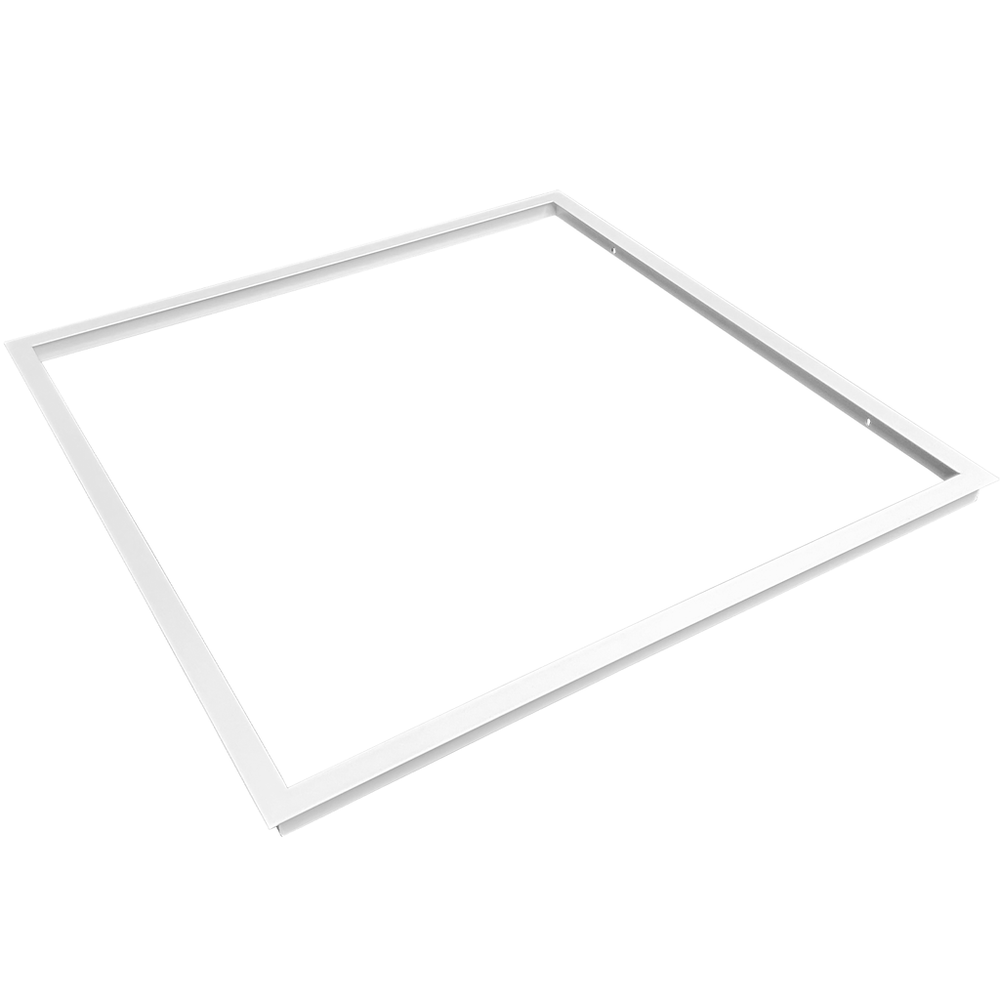 Indbygningsramme til 60x60 LED panel til Troldtekt, hvid kant