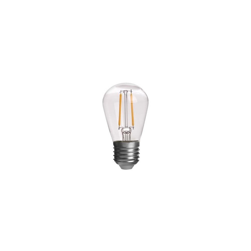 10 stk 2W LED pære - ST14, COB filament, klart glas, E27, 230V, 140lm, RA80