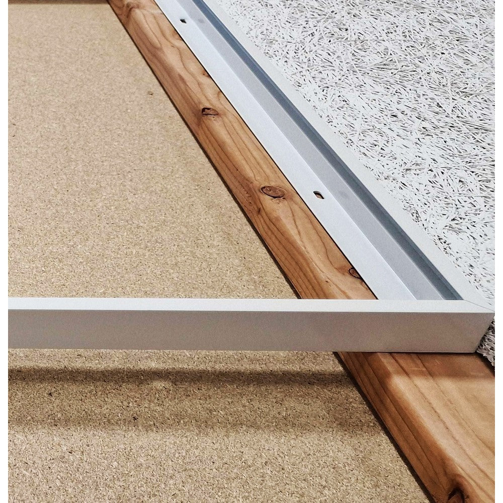 Troldtektramme til LED panel - 120x60 - Hvid kant - Passer til Troldtekt uden tilpasning