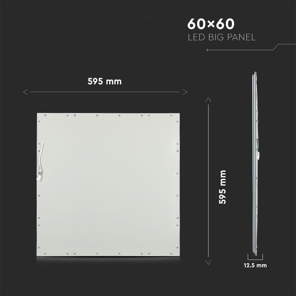V-Tac LED Panel 60x60 - 40W, 4950lm, Hvid Kant (RA80)
