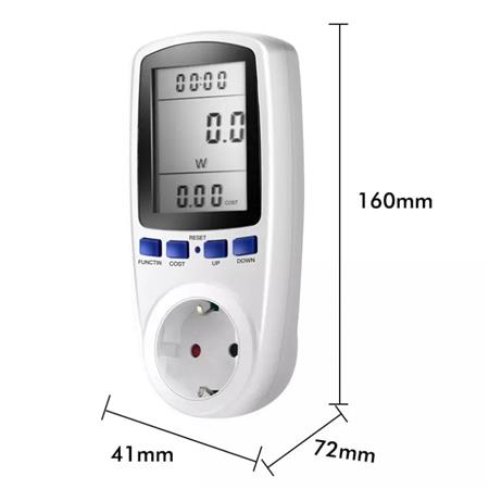 DIGITAL LCD ENERGIMÅLER SCHUKO