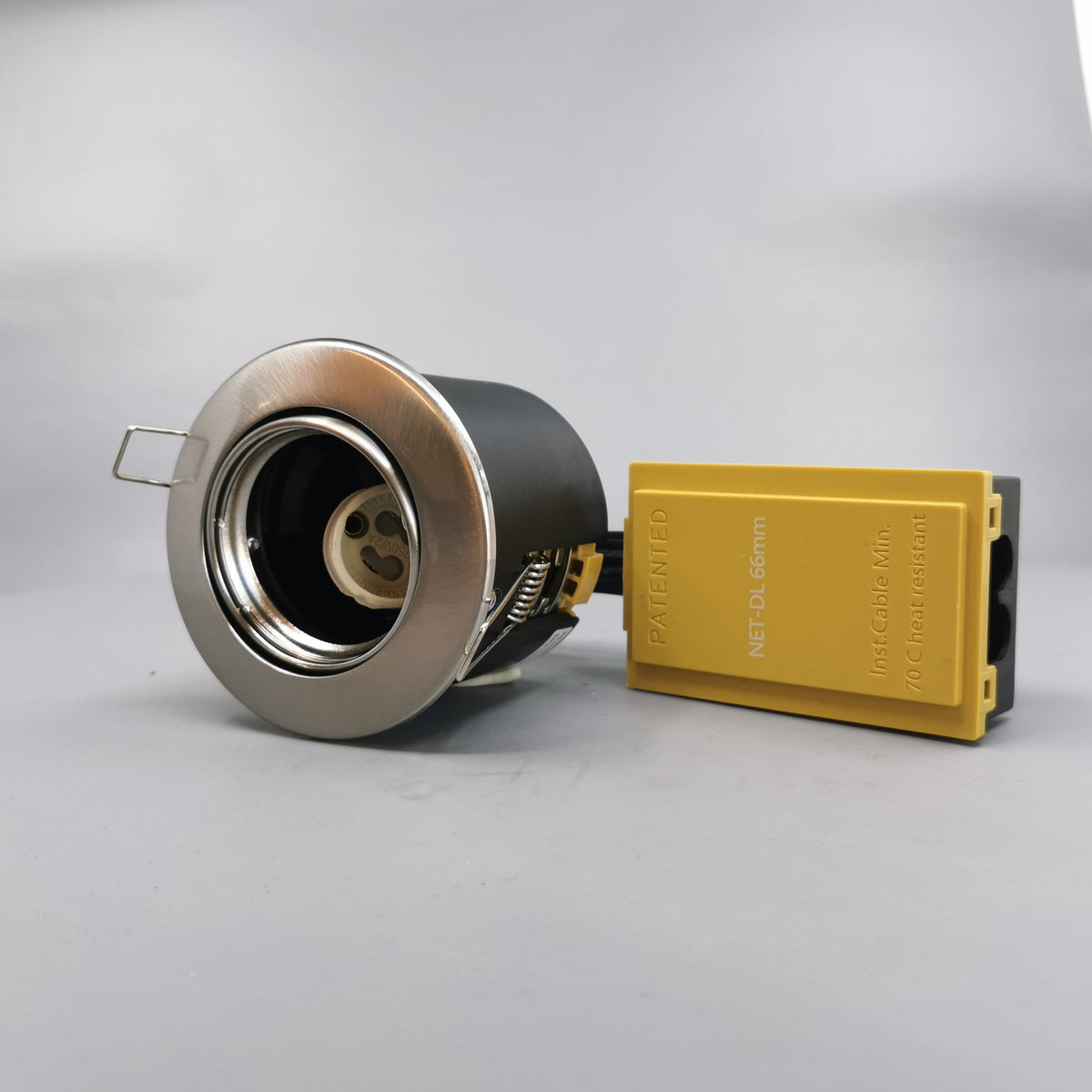 Indbygningsspot 230V GU10 Max 7W LED - børstet (360° frame 3)