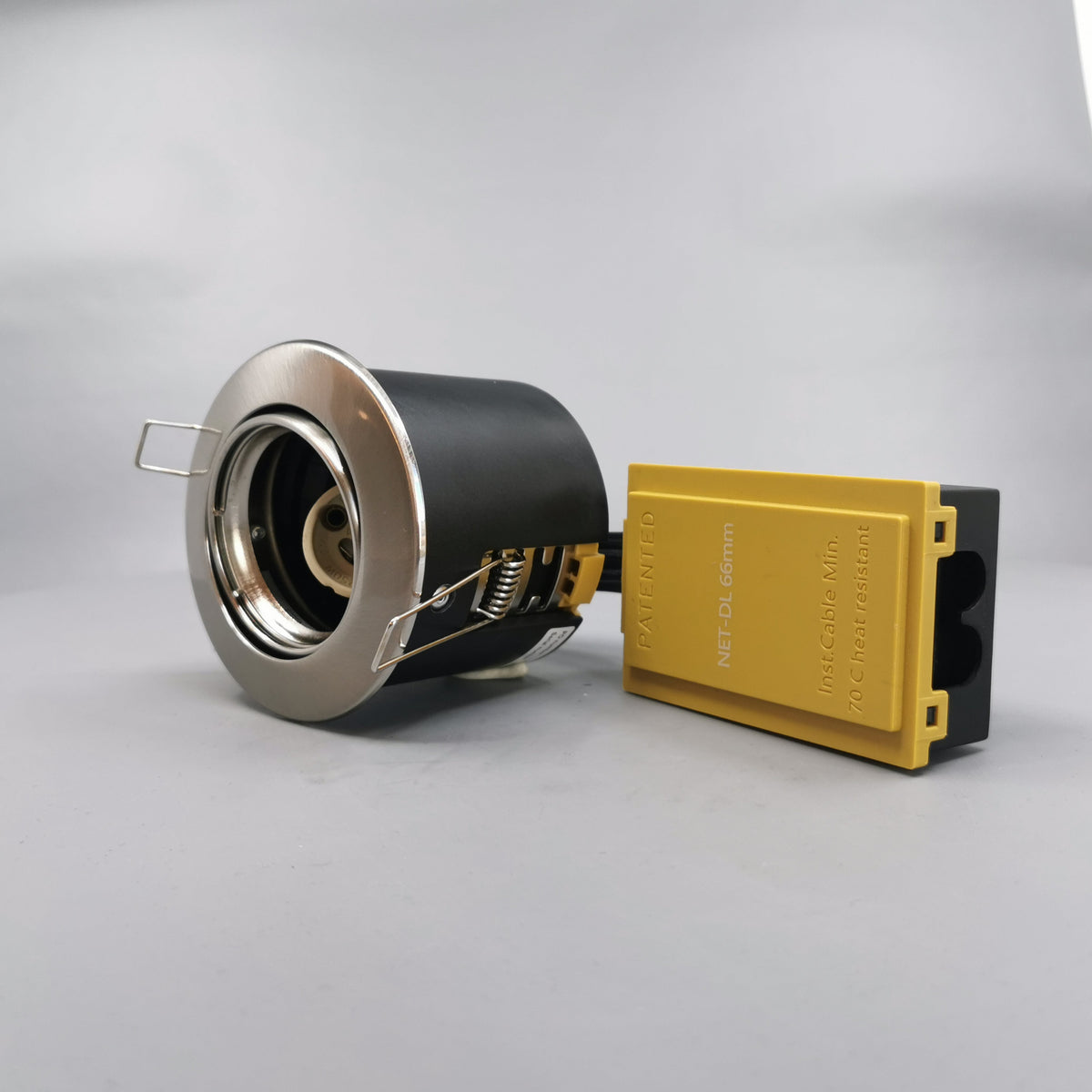 Indbygningsspot 230V GU10 Max 7W LED - børstet (360° frame 4)