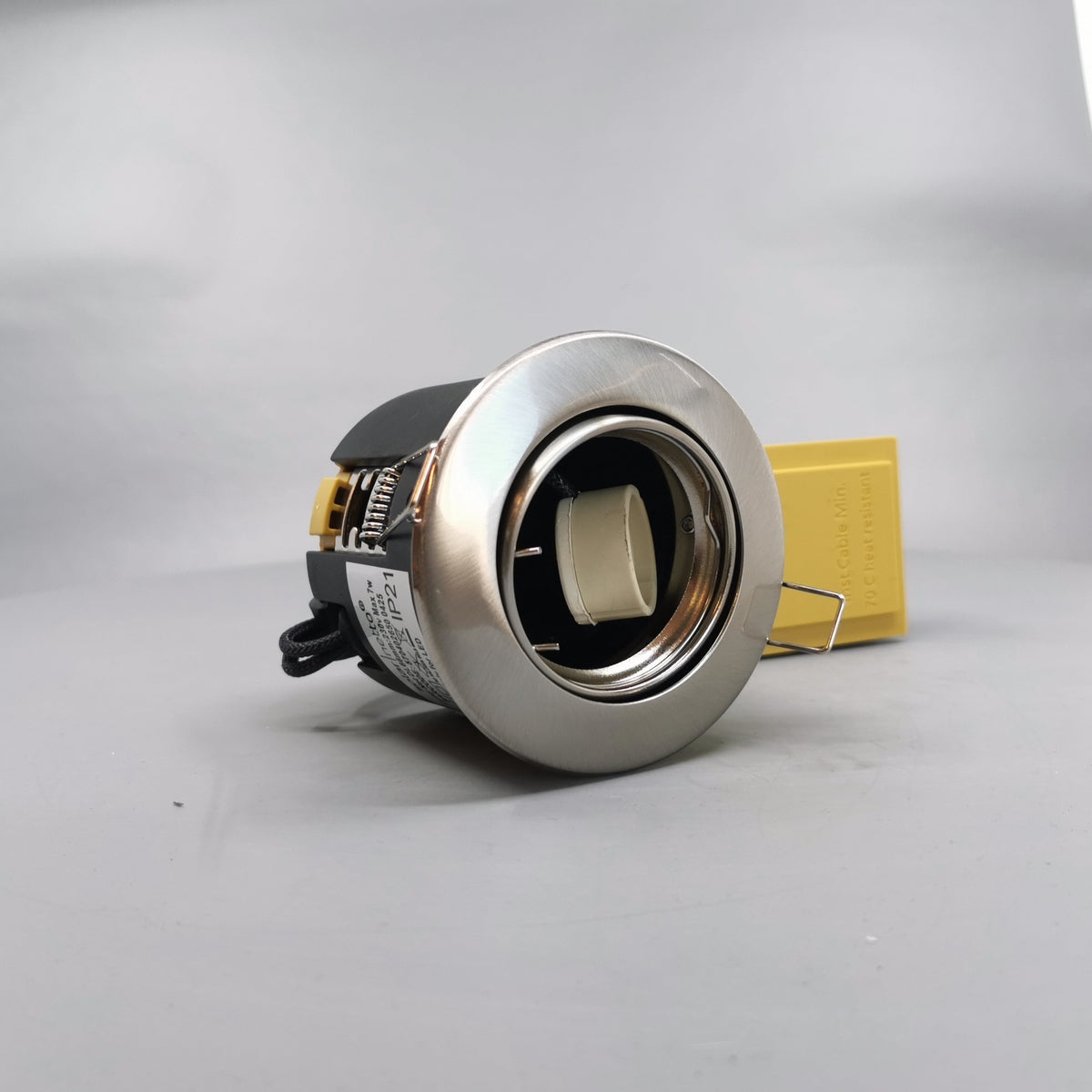 Indbygningsspot 230V GU10 Max 7W LED - børstet (360° frame 23)