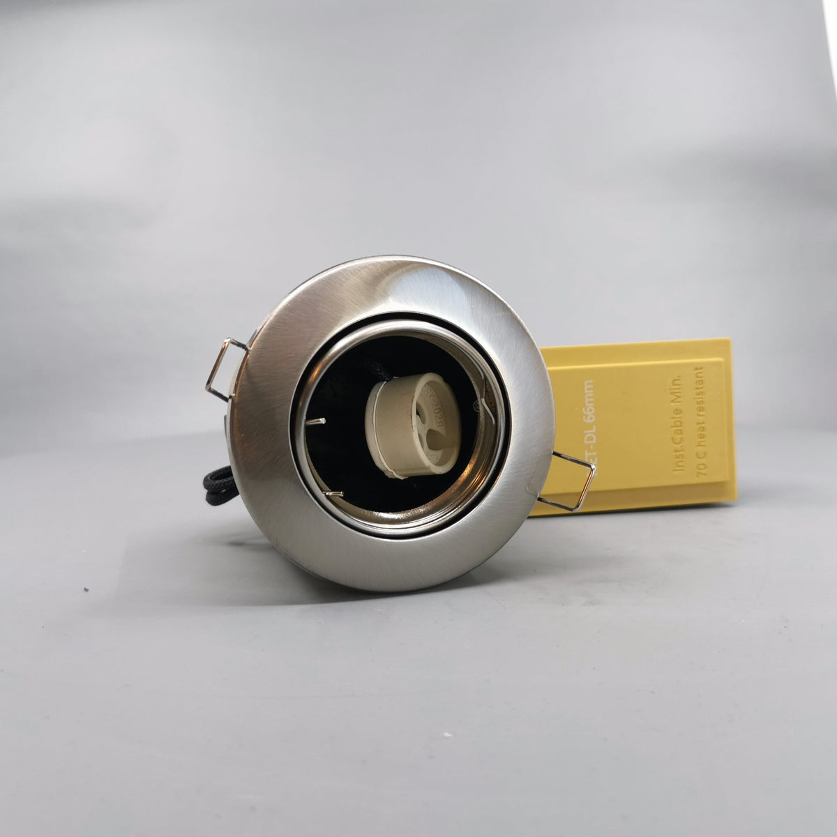 Indbygningsspot 230V GU10 Max 7W LED - børstet (360° frame 24)