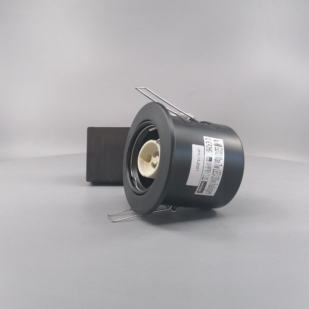 Indbygningsspot 230 v GU10 Max 7W Led Sort (360° frame 5)