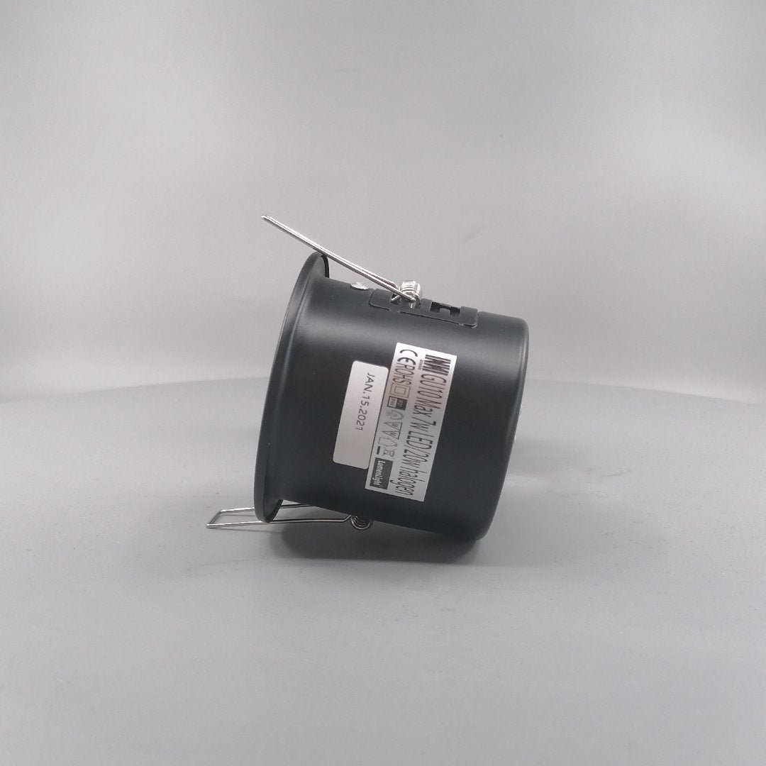 Indbygningsspot 230 v GU10 Max 7W Led Sort (360° frame 7)
