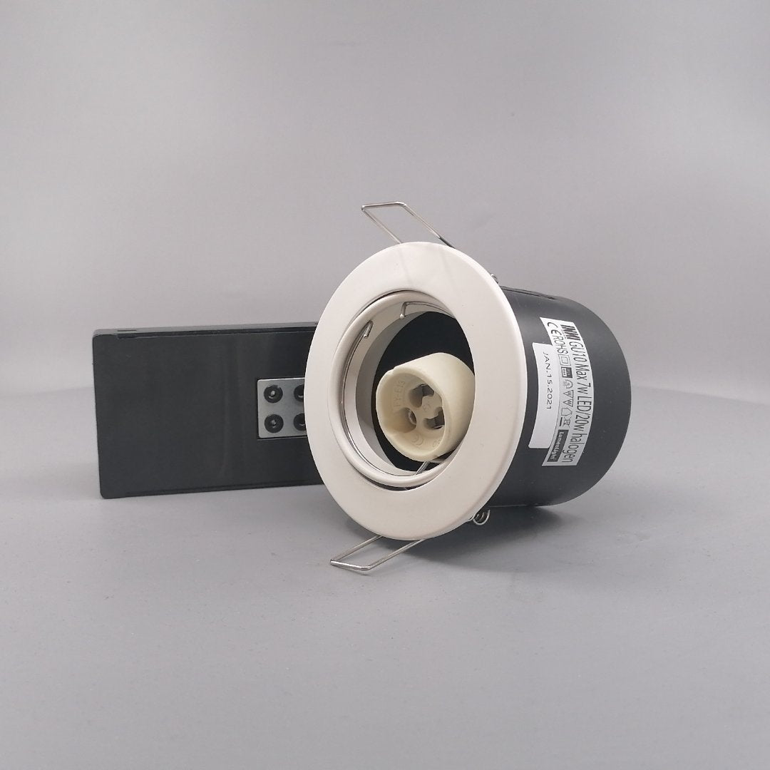 Indbygningsspot 230V GU10  max 7W Led -mat hvid (360° frame 3)