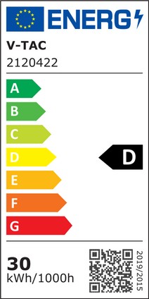 V-Tac 30W LED gadelampe - Samsung LED chip, Ø60mm, IP65, 100lm/w