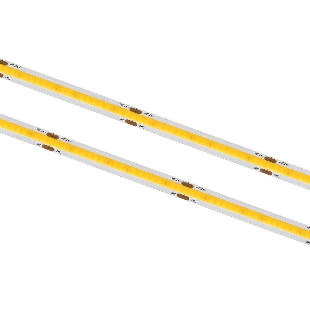 8W/m COB-LED-stripe - 10m, IP20, 336 LED pr. meter, 24V, 8 mm bred
