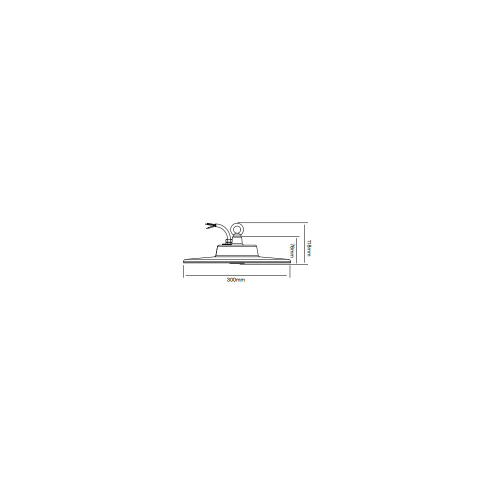 LEDlife 100W hvid LED high bay - 150lm/w, IP65, inkl. 30 cm kædeophæng, 5 års garanti