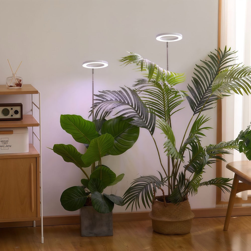 LED Plantebelysning med Spyd - 15W, Timer, Dæmpbar, Justerbar Højde, Effekt: 14W, Input: 230V, 720lm