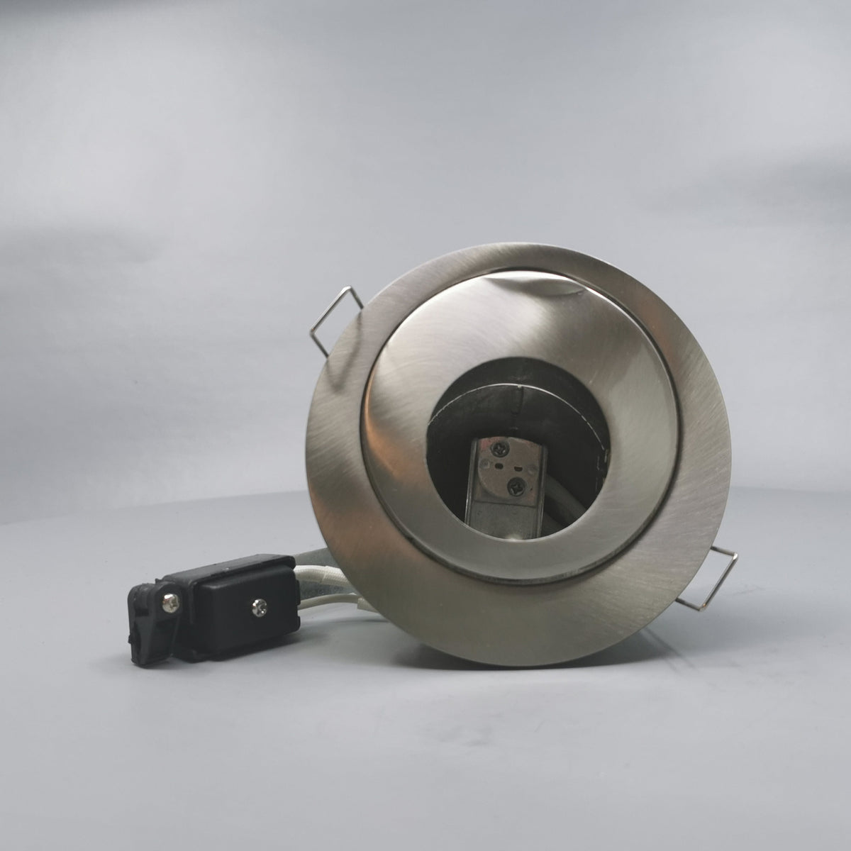 Downlight 12V GU4 max 50W Børstet 90° kipbar + 360° rotering