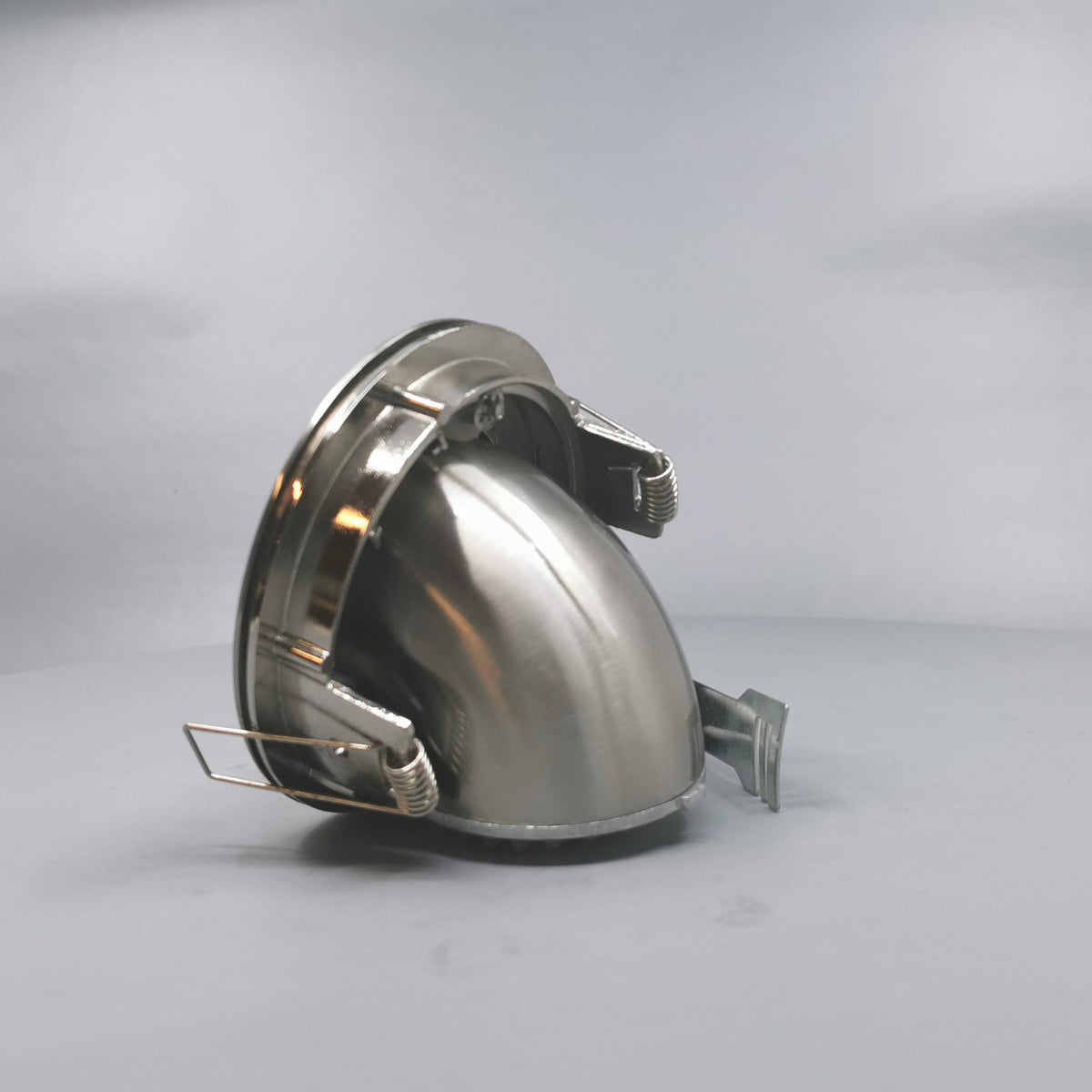 Downlight 12V GU4 max 50W Børstet 90° kipbar + 360° rotering (360° frame 9)