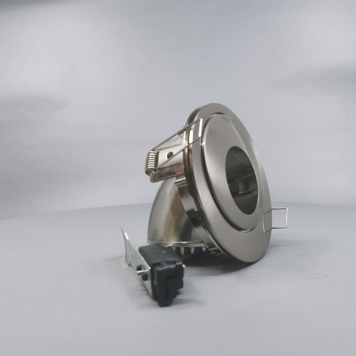 Downlight 12V GU4 max 50W Børstet 90° kipbar + 360° rotering (360° frame 21)