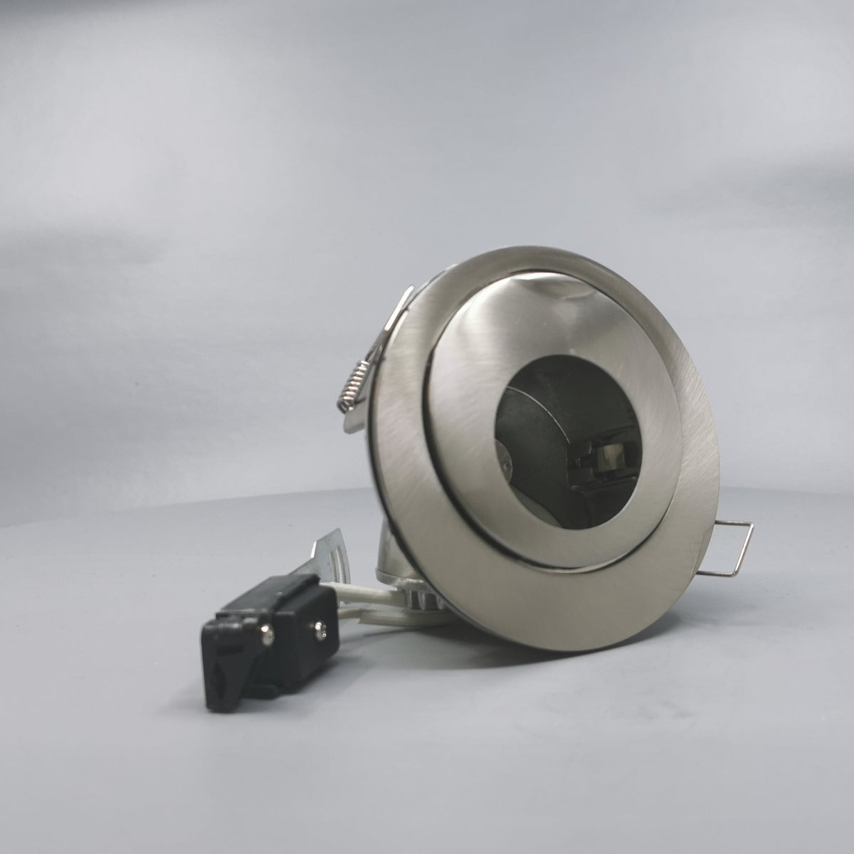 Downlight 12V GU4 max 50W Børstet 90° kipbar + 360° rotering (360° frame 23)