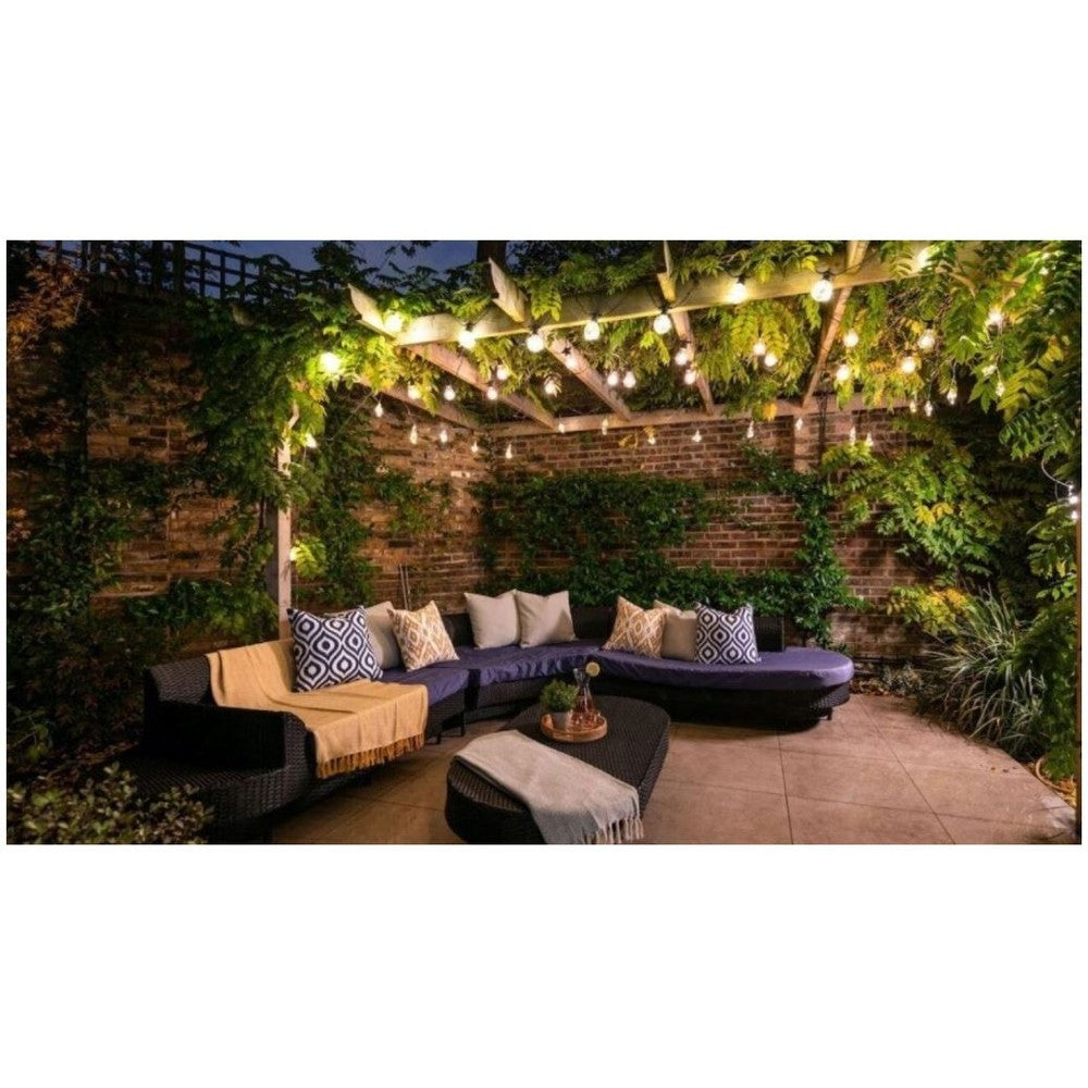 Lyskæde til 10 stk. E27 pærer - 10 meter, IP44, 230V, uden lyskilde