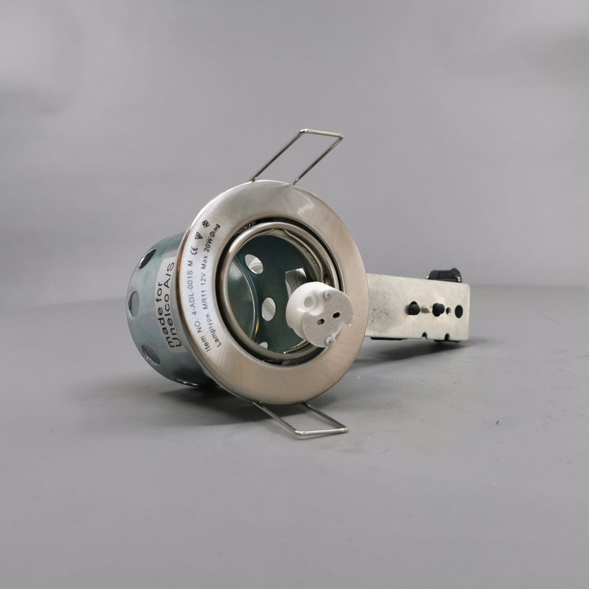 Downlight 12 V GU4 Max 20W Børstet kipbar (360° frame 23)