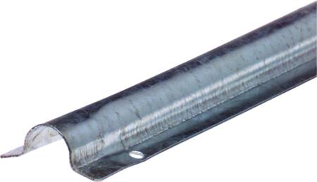 Dækskinne 19mm galvaniseret stål - 1 meter